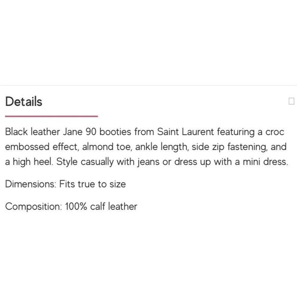 Saint Laurent Jane Boot - Picture 11 of 12